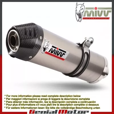 Mivv Exhaust Muffler Oval Titanium With Carbon Cap Kawasaki Z 750 R 2011 > 2014 • $325.53